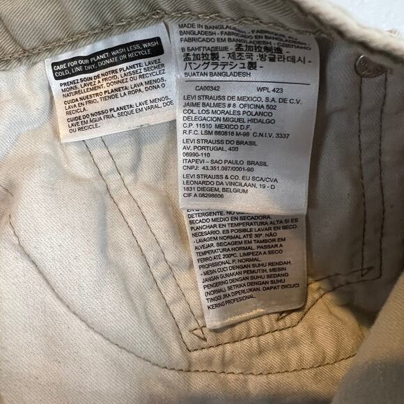 Levis 514 Jeans Mens 36x30‎ Brown Straight Mid Rise Tan Wash Denim - Picture 4 of 11